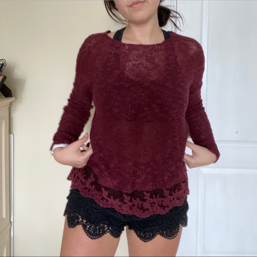 Lace End Sweater
